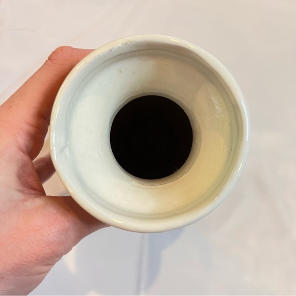 VINTAGE | hand painted floral studio pottery flower vase - Picture 7 of 9